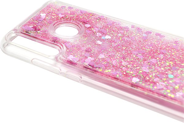 Kryt na mobil iWill Glitter Liquid Heart Case pro Huawei P40 Lite E Pink ...