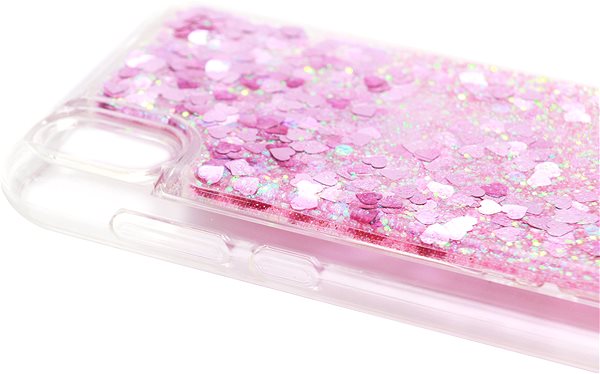 Handyhülle iWill Glitter Liquid Heart Case für HUAWEI Y5 (2019) / Honor 8S Pink ...