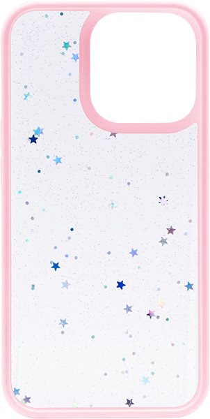 Kryt na mobil iWill Clear Glitter Star Phone Case pre iPhone 13 Pro Pink ...