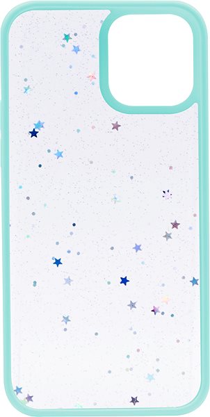 Kryt na mobil iWill Clear Glitter Star Phone Case pre iPhone 12 Blue ...