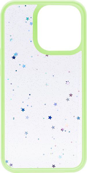 Kryt na mobil iWill Clear Glitter Star Phone Case pre iPhone 13 Pro Green ...