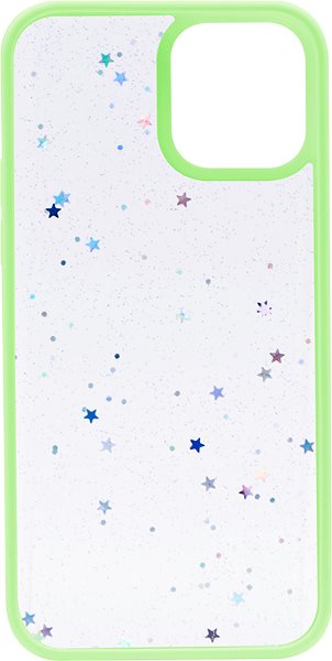 Kryt na mobil iWill Clear Glitter Star Phone Case pre iPhone 13 Green ...