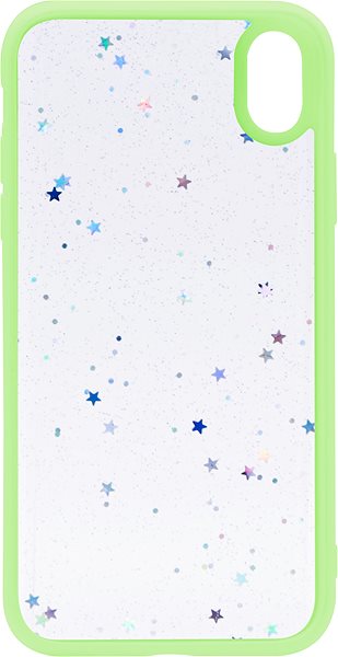 Telefon tok iWill Clear Glitter Star Phone Case az iPhone XR készülékhez Green ...