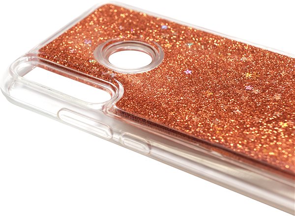 Kryt na mobil iWill Glitter Liquid Star Case pre Huawei P40 Lite E Rose Gold ...