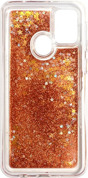Kryt na mobil iWill Glitter Liquid Star Case pre Samsung Galaxy M21 Rose Gold ...