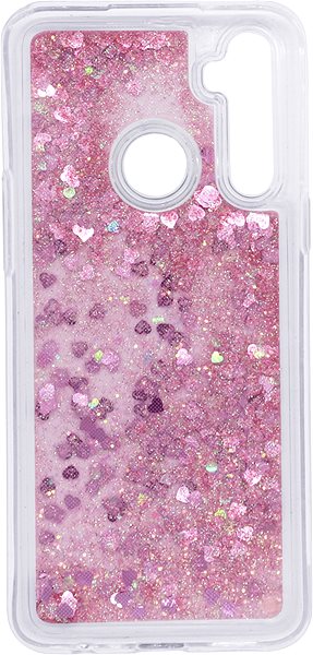 Kryt na mobil iWill Glitter Liquid Heart Case pre Realme C3 Pink ...