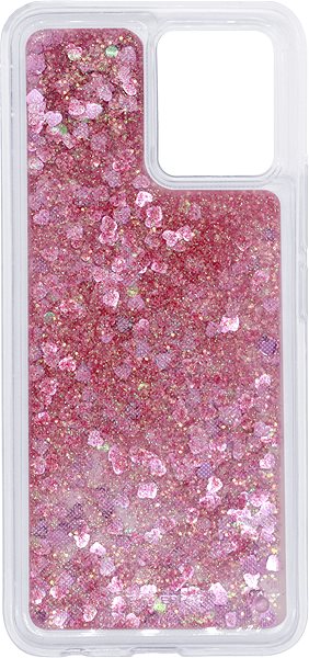 Telefon tok iWill Glitter Liquid Heart Realme 8 rózsaszín tok ...