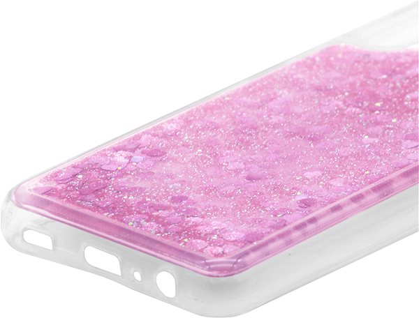 Kryt na mobil iWill Glitter Liquid Heart Case pre Samsung Galaxy A32 Pink ...