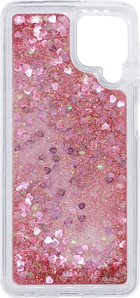 Handyhülle iWill Glitter Liquid Heart Case für Samsung Galaxy A22 Pink ...