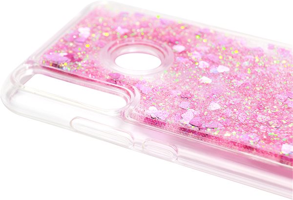 Kryt na mobil iWill Glitter Liquid Heart Case pro Huawei P40 Lite Pink ...