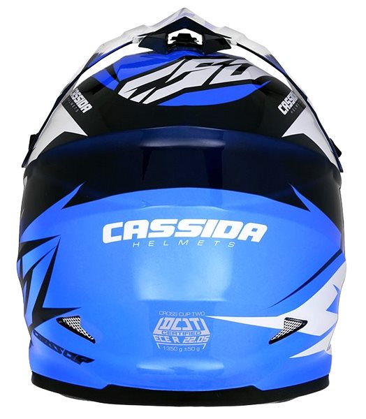 Prilba na motorku CASSIDA Cross Cup Two modrá/tmavo modrá/biela, veľ, XL ...