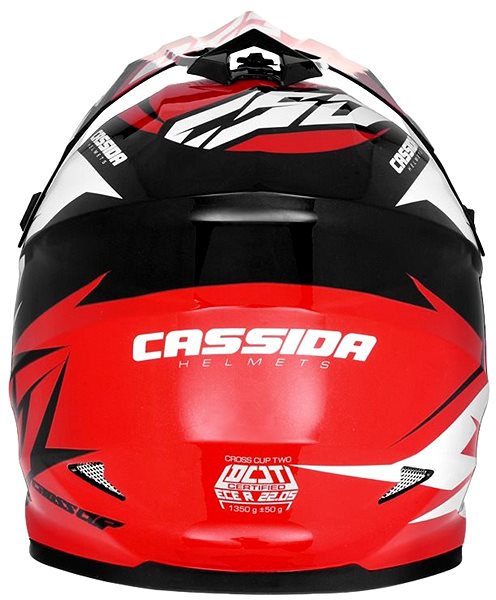 Prilba na motorku CASSIDA Cross Cup Two červená/biela/čierna, veľ. 2 XL ...