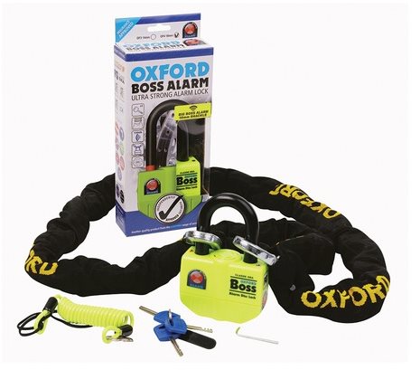 Zámek na motorku OXFORD Řetězový zámek na motocykl Big Boss Alarm ...