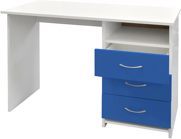 Psací stůl IDEA nábytek Psací stůl 44 modrý/bílý ...