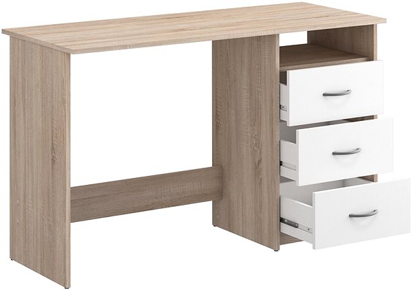 Písací stôl IDEA nábytok Písací stôl dub/perleťovo biely ...