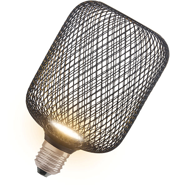 Ceiling light OSRAM LED ceiling light 3.5W E27 SQUARE BLACK, warm white .