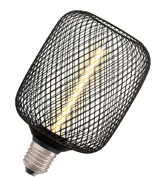 Ceiling light OSRAM straw LED ceiling light E27 SQUARE BLACK, tunable warm white .