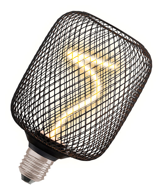 Ceiling light OSRAM spiral LED ceiling light E27 SQUARE BLACK, tunable warm white .