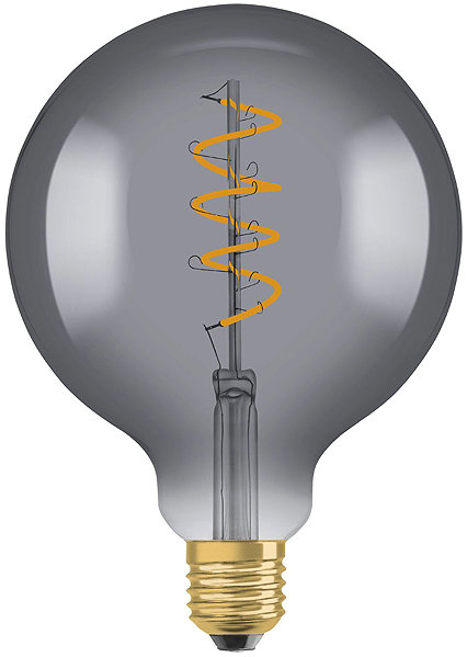 LED bulb OSRAM large LED round bulb E27 4 W GLOBE, warm white .