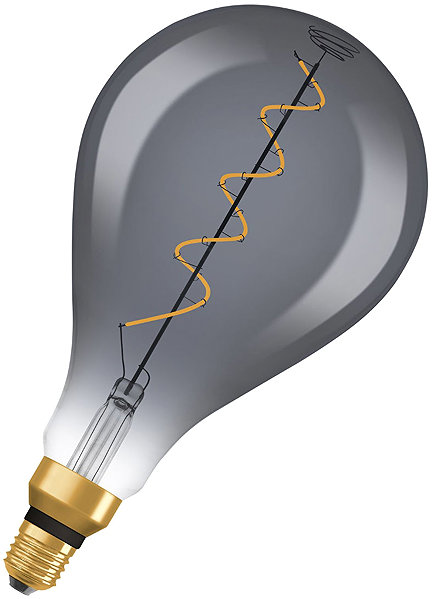 LED bulb OSRAM black LED spiral bulb E27 4 W VINTAGE, warm white .