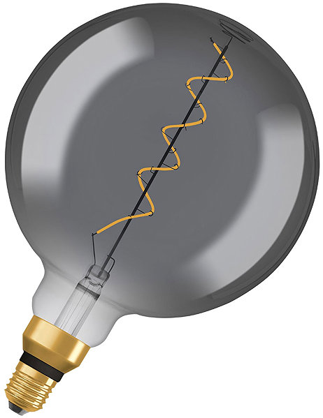 LED bulb OSRAM black round LED bulb E27 4 W VINTAGE, warm white .