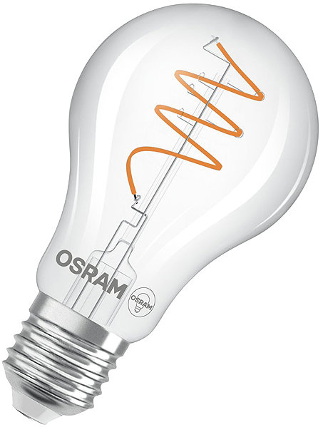 LED bulb OSRAM clear LED bulb E27 3.4W VINTAGE CLASSIC A, warm white .