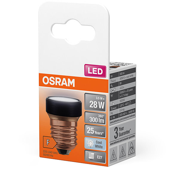 LED bulb OSRAM flat LED bulb 3.5W E27 STAR, cool white .
