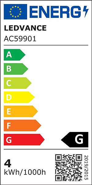 LED bulb OSRAM flat dimmable LED bulb 3.5W E27 STAR, cool white Energy label