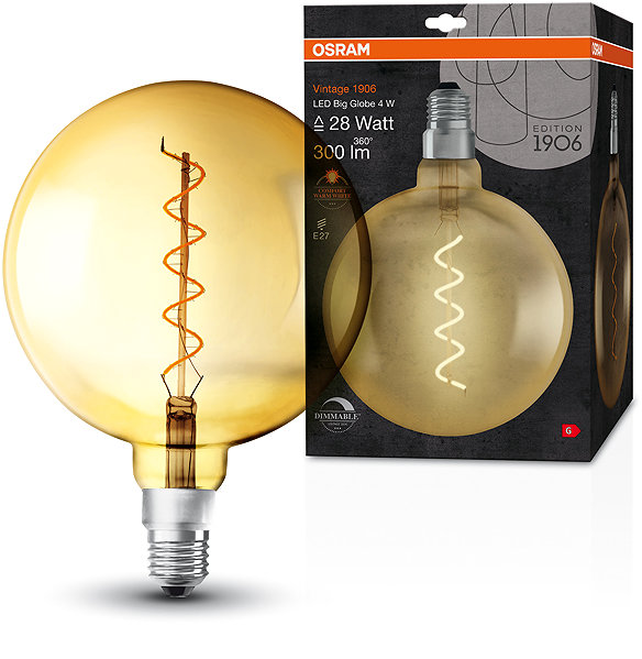 LED bulb OSRAM gold LED dimmable bulb E27 4 W VINTAGE, warm white .