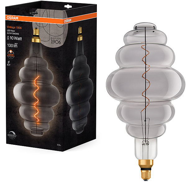 LED bulb OSRAM dimmable dimmable LED bulb E27 4,8 W VINTAGE 1906, warm white .
