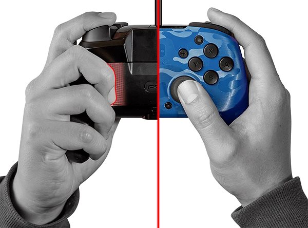 Gamepad PDP Faceoff Deluxe+ Audio Controller - Blue - Nintendo Switch Lifestyle