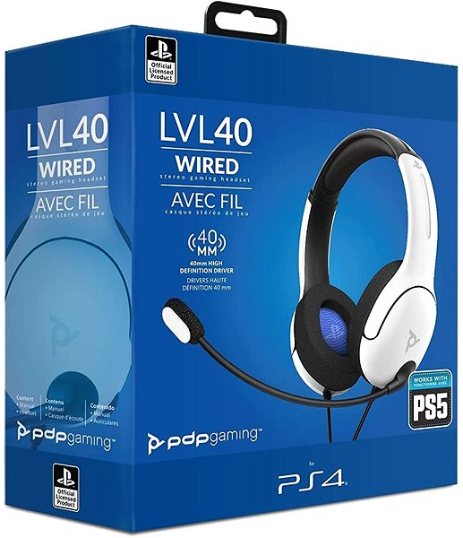 PDP LVL40 Wired Stereo Gaming Headset for PlayStation 5