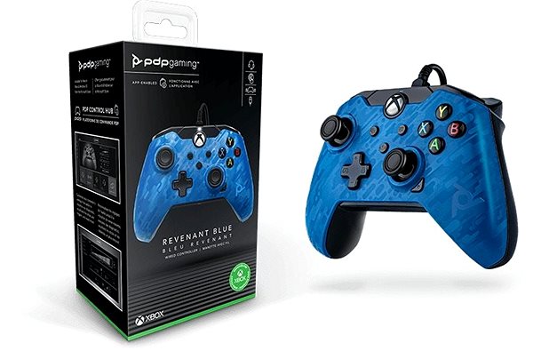 Gamepad PDP Wired Controller – Revenant Blue – Xbox Obsah balenia