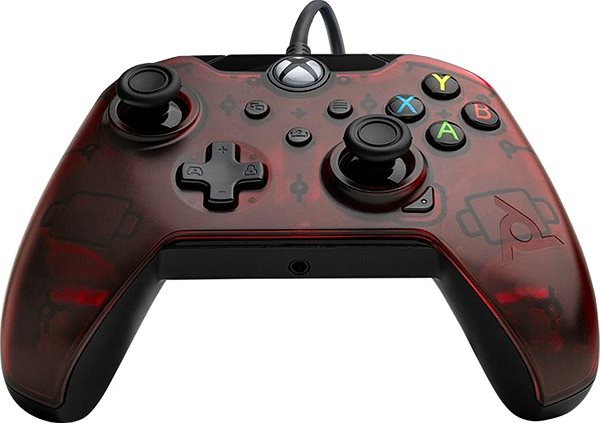 Gamepad PDP Wired Controller - Crimson Red - Xbox Seitlicher Anblick