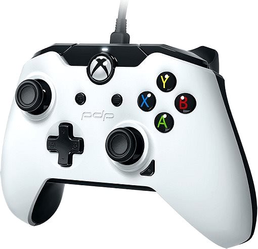 Gamepad PDP Wired Controller - White - Xbox Lateral view