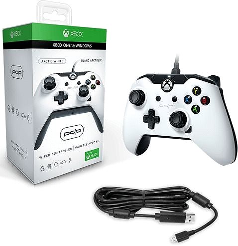 Gamepad PDP Wired Controller - White - Xbox Package content