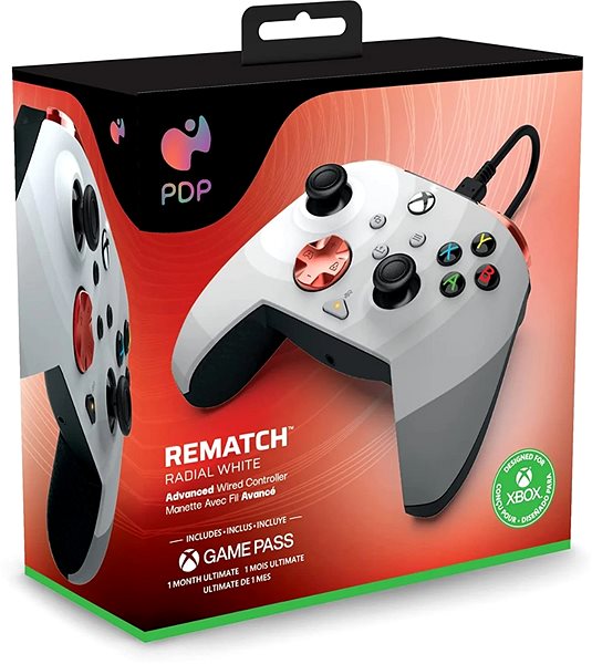 Kontroller PDP REMATCH Wired Controller - Radial White - Xbox ...