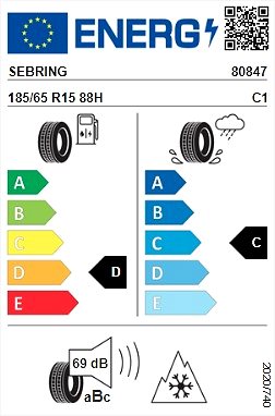 Celoroční pneu Sebring All Season 185/65 R15 88 H Energetický štítek