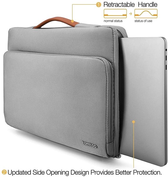 Laptop Case totoc Briefcase - 13“ MacBook Pro / Air (2018+), Grey Features/technology