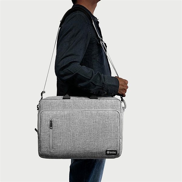 Laptoptáska tomtoc Shoulder Bag - 16'' MacBook Pro 2019, szürke Lifestyle