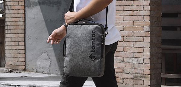 Taška na notebook tomtoc Urban Shoulderbag – 14" MacBook Pro (2021), sivá