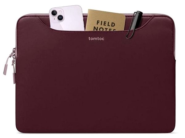 Laptoptáska tomtoc Light-A21 Dual-color Slim Laptop Handbag, 13,5 Inch - Raspberry ...