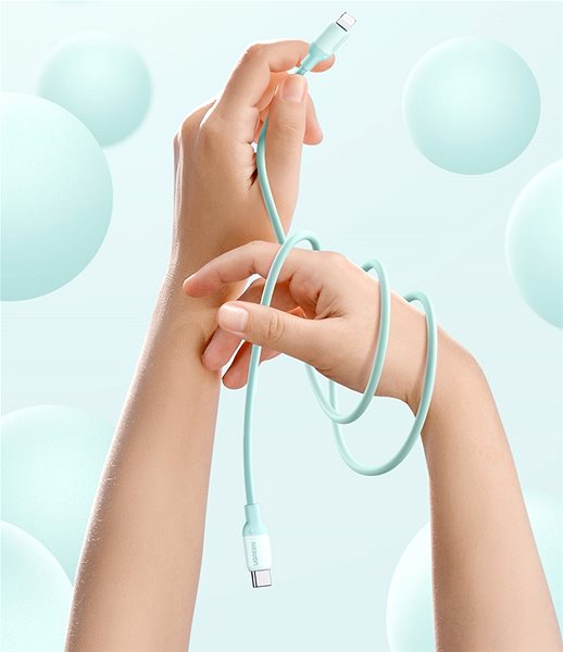 Data Cable UGREEN USB-C to Lightning Silicone Cable 1m (Green) ...
