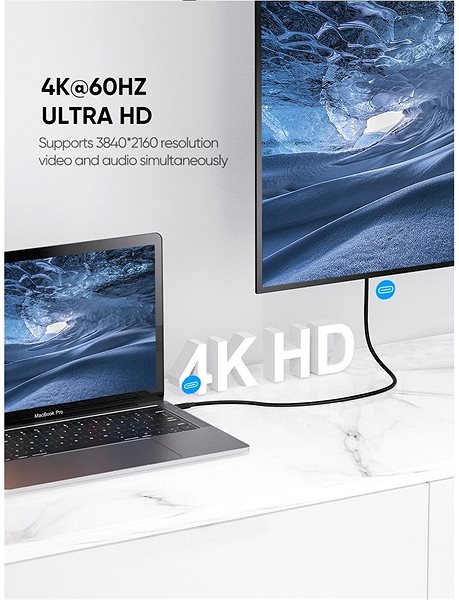 Datenkabel Ugreen USB-C 2.0 to USB-C 2.0 3A 1,5m Lifestyle