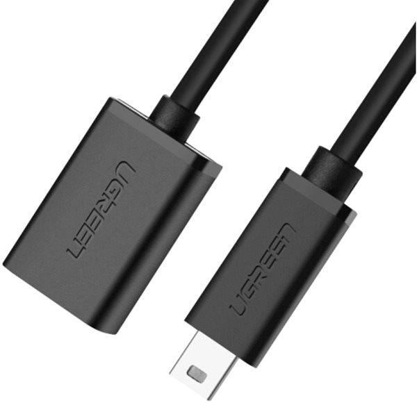 Adatkábel Ugreen Mini USB (M) to USB 2.0 (F) OTG Cable Gray 0.1m Csatlakozási lehetőségek (portok)