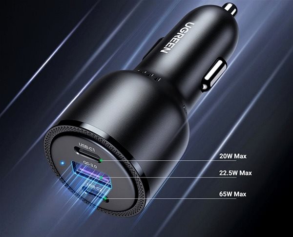 Car Charger UGREEN Car Charger 69W Max (Black) Features/technology