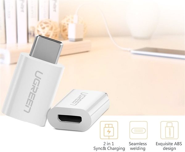 Adapter Ugreen USB-C (M) to Micro USB (F) OTG Adaptor White Features/technology