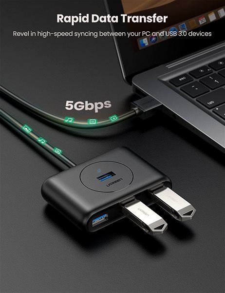 USB Hub Ugreen USB 3.0 A 4 Ports HUB Jellemzők/technológia