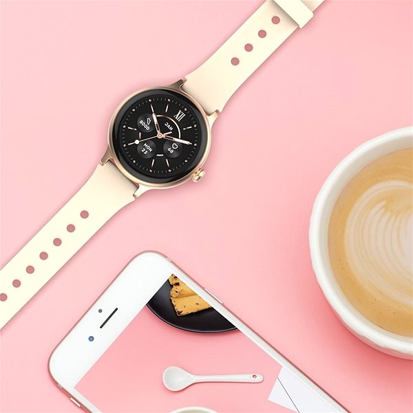 Smart Watch WowME Round Mini rose-gold ...
