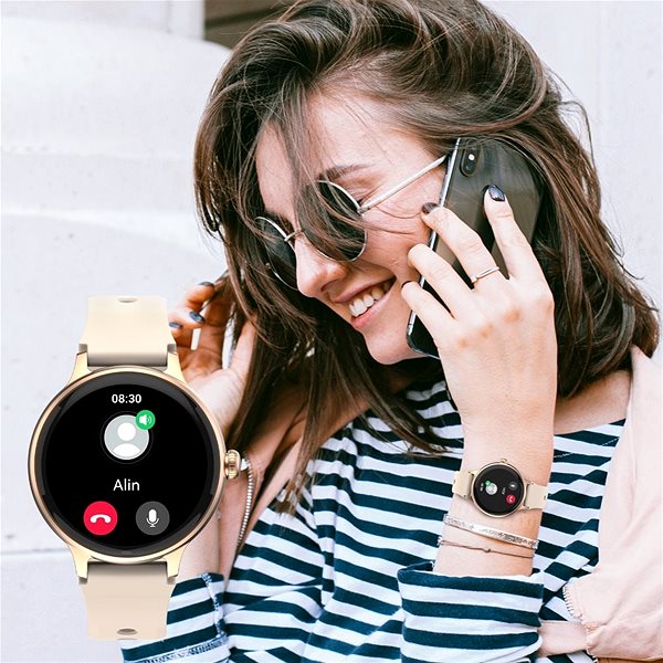 Smart Watch WowME Round Mini rose-gold ...